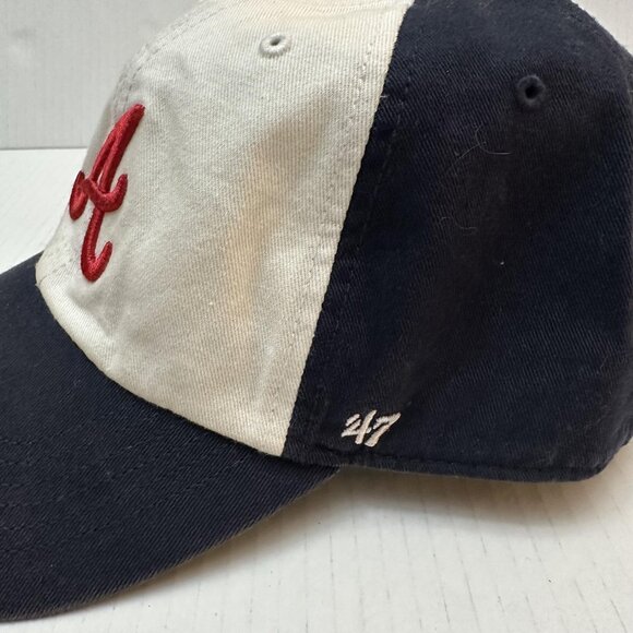 Atlanta Braves Hat Cap Strap Back Mens XX-Large Navy White MLB Baseball Blue 47 - Picture 7 of 15